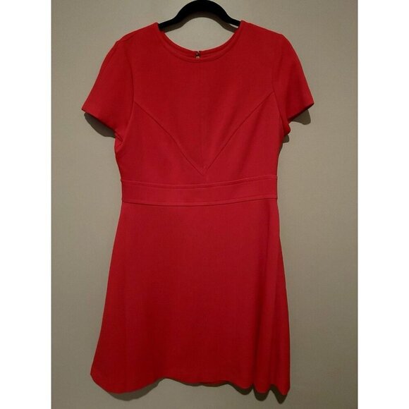 Eliza J Red Short Sleeve Sheath Dress Women's 14 Work Dress Business Casual New - Picture 4 of 9